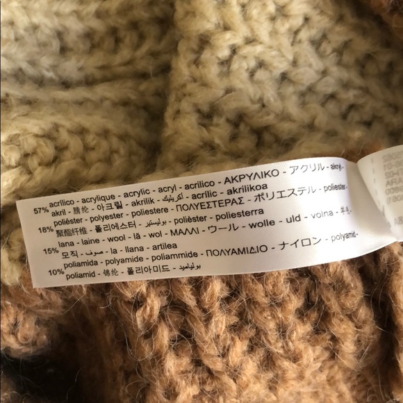 Zara Striped Oversized Knit Brown Fall Sweater - Picture 6 of 10